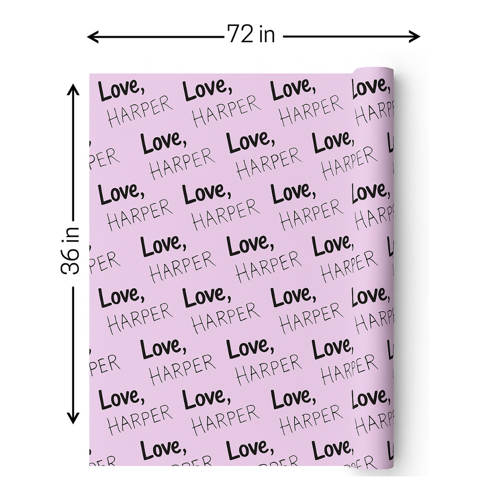 36x72" [Large Size] Custom Wrapping Paper Roll