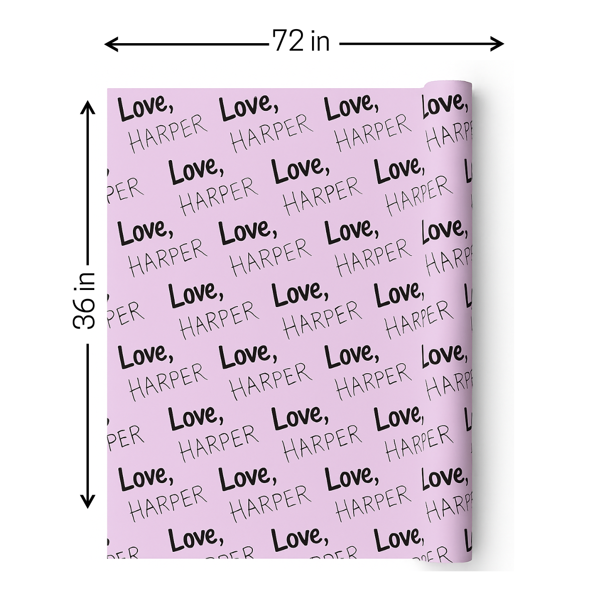 36x72" [Large Size] Custom Wrapping Paper Roll