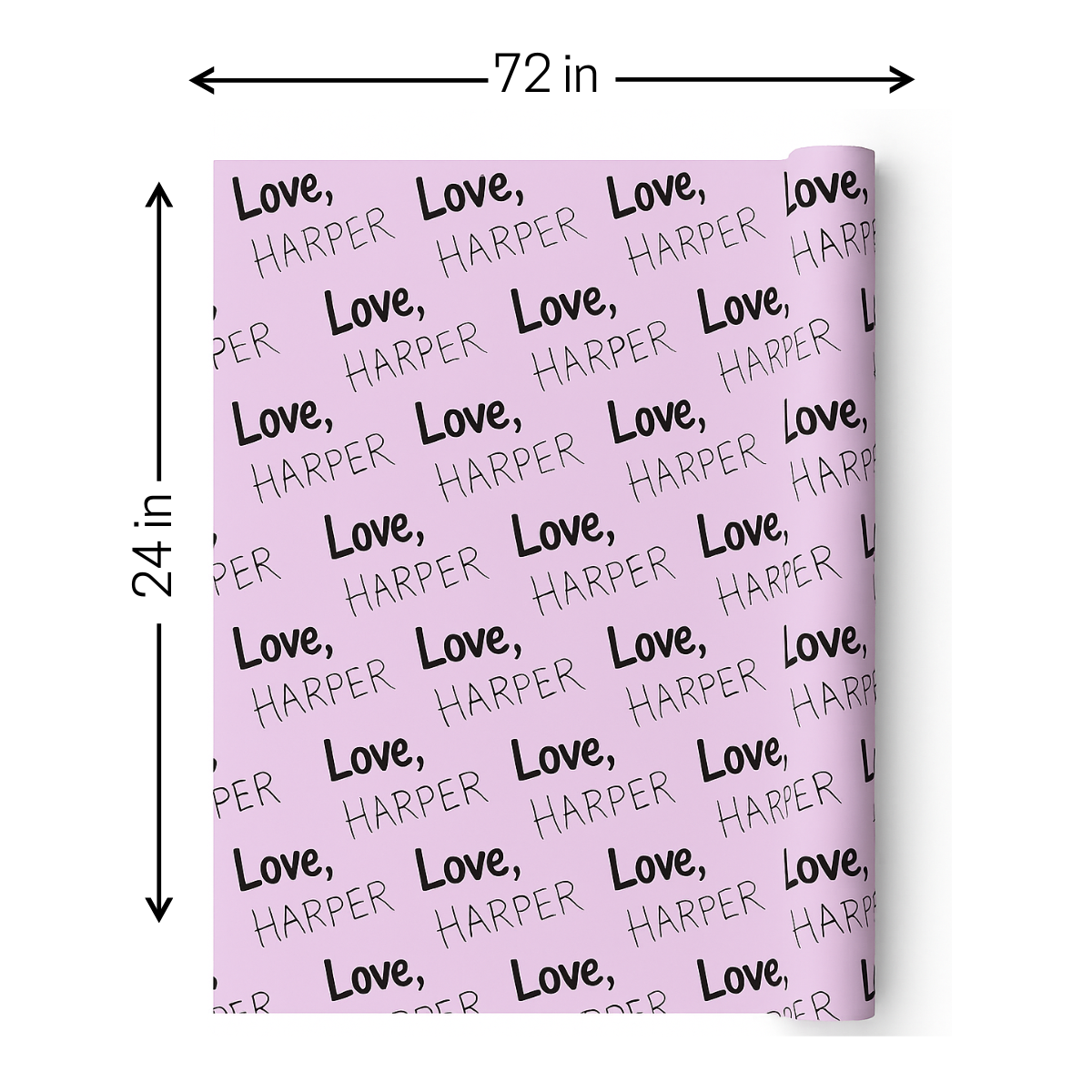 24x72" Custom Wrapping Paper Roll